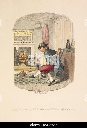 Inspiegabile condotta del signor Bumble quando il signor Corney lasciato la sala. . Oliver Twist di Charles Dickens. Londra : Robson & Kerslake, 1885. Fonte: Dex.312.(2). Foto Stock