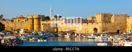 Santa Caterina's Gate, Rodi, Rodi, Grecia Foto Stock
