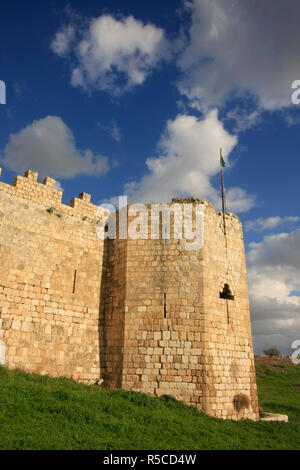 Israele, regione di Sharon. Fortezza ottomana Binar Bashi fu costruito nel 1571 su Tel Afek, la posizione della città romana Antipatris costruito dal re Erode Foto Stock