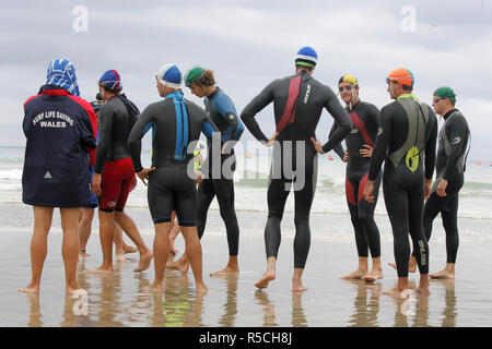 Surf lifesaving campionati nazionali, Newquay,cornwall, Regno Unito. Foto Stock