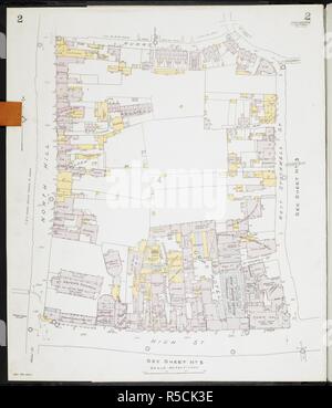 Mappa di Colchester, Essex. Colchester, Essex) : [incendio piani di assicurazione]. Londra : Chas. E. Pungolo Limited, 1909. 63x54cm.; Scala [1:480]. 40ft = 1 pollici. Fonte: Mappe 149.b.29.(2) foglio 2. Foto Stock
