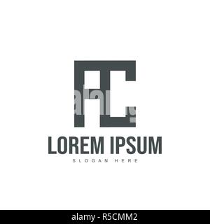 AC Logo Design modello. Lettera iniziale del logo design modello Illustrazione Vettoriale