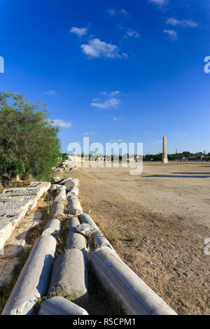 Il Libano, pneumatico, al Bass sito UNESCO, la rovina romana di Hippodrome Foto Stock