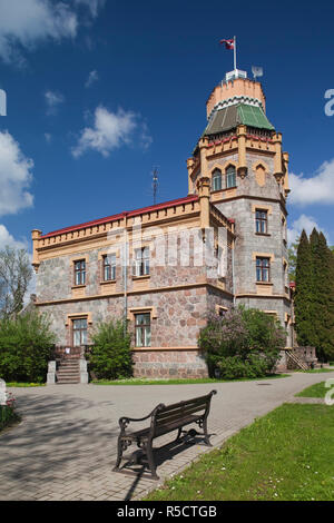 La lettonia, al nord-est della Lettonia, Regione di Vidzeme, Gauja National Park, Sigulda, Nuovo castello di Sigulda, ore diurne Foto Stock