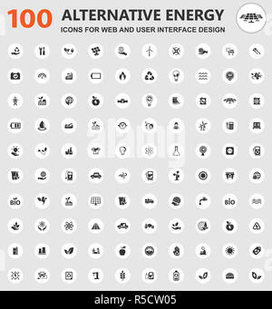 Energia alternativa set di icone Foto Stock