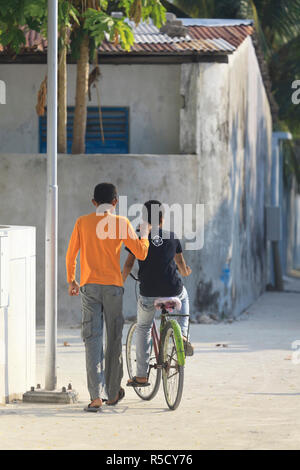 Maldive Meemu Atoll, Muli Isola Foto Stock