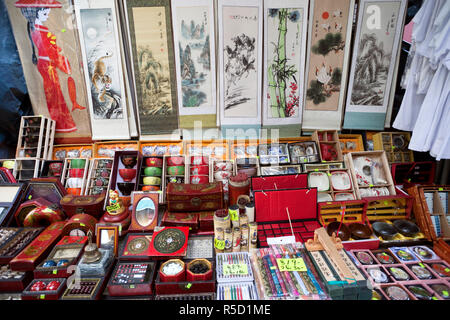 Cina, Hong Kong, il Mercato Stanley, Calligrafia Store Display Foto Stock