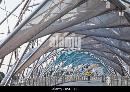 Singapore, Marina Bay, Helix Bridge Foto Stock