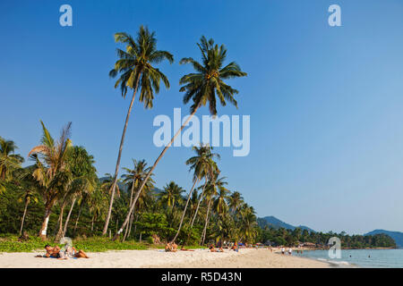 Thailandia, Trat Provincia, Koh Chang, solitaria spiaggia Foto Stock