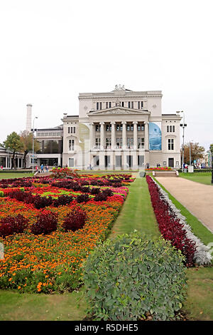 RIGA, Lettonia - 31 agosto 2018: Nazionale Lettone opera accademica e Ballet Theatre House Foto Stock