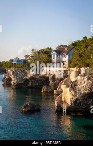 L idillico West End Negril, Westmoreland, Giamaica Foto Stock