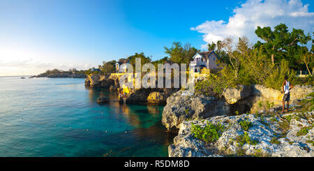 L idillico West End Negril, Westmoreland, Giamaica Foto Stock