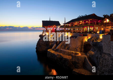 Ricks Cafe, West End, Negril, Westmoreland, Giamaica Foto Stock