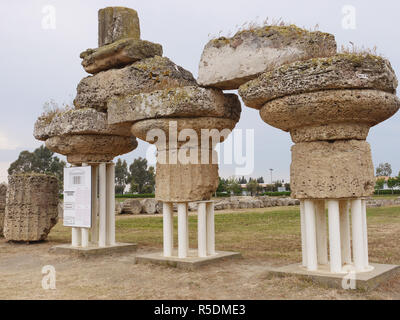 Tempio di Hera in Metaponto parco archeologico, provincia di Matera, Italia Foto Stock