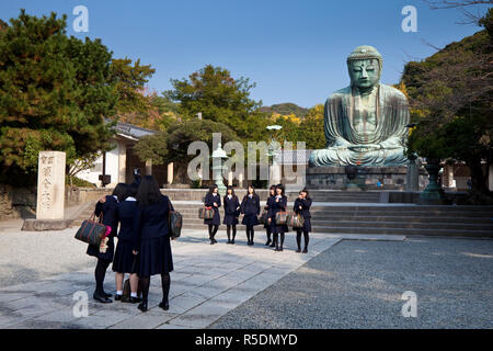 Grande Buddha (Daibutsu) a Kamakura, Tokyo, Giappone Foto Stock