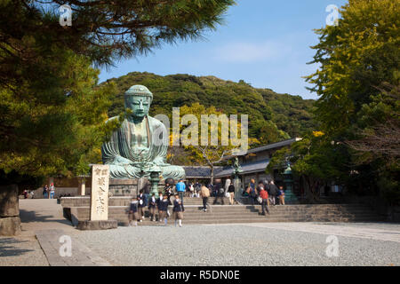 Grande Buddha (Daibutsu) a Kamakura, Tokyo, Giappone Foto Stock