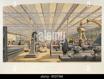 Macchine in movimento. Dickinson una serie completa di immagini del grande ex. 1854. Macchine utensili per la levigatura; asolatura; semina; noioso ecc. Inoltre, Fairbairn's corn-mulino; ferro battuto gru; Garforth della macchina di rivettatura; Johnson di trafilatura macchine; Gardner di macchine di filatura; Watkin coniatura della pressa e Appold della pompa. Immagine presa da Dickinson una serie completa di immagini del grande Esposizione del 1851. Originariamente pubblicato/prodotta nel 1854. . Fonte: Cup.652.c.33 volume 2, piastra XXI. Lingua: Inglese. Autore: Roberts. NASH, Giuseppe. Haghe. Foto Stock