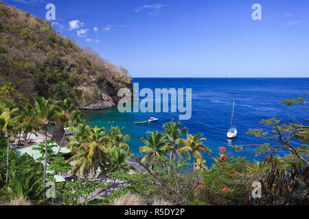 Caraibi, St Lucia, Anse Chastanet Beach Foto Stock