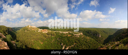 Siria, costa Nord, Qalaat Salah ad Din (Saladino Castello dei Crociati) Foto Stock