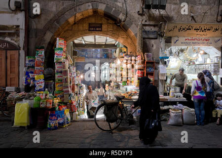 In Siria, a Damasco, antica città, Spice Souk Foto Stock