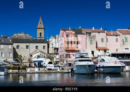 Francia, Corsica, Haute-Corse Reparto, Le Nebbio Regione, St-Florent, vista della porta Foto Stock