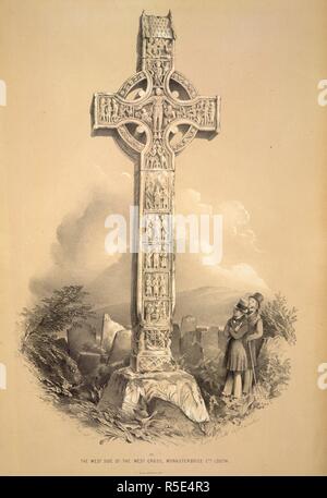 Croce Ovest, Monasterboice. La più interessante delle antiche croci di anc. Londra, [1853]-57. Il lato ovest del west cross, Monasterboice, nella contea di Louth. Immagine presa da i più interessanti delle antiche croci di antiche Irlanda. Disegnate in cale e litografato da H. O'Neill. Originariamente pubblicato/prodotto in London, [1853]-57. . Fonte: 1259.f.15, No.20. Lingua: Inglese. Foto Stock