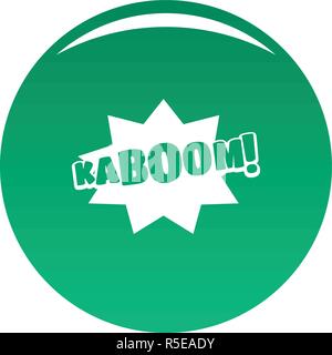 Boom di fumetti kaboom icona. Semplice illustrazione di fumetto di braccio kaboom icona vettore per qualsiasi design verde Illustrazione Vettoriale