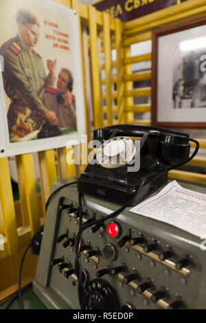 La Russia, Mosca, Taganka-zona, ZKP Tagansky Cold War Museum, metropolitana bunker di comunicazione, comunicazioni Foto Stock