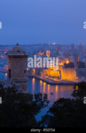 Malta, La Valletta, Senglea, L-Isla, vista in elevazione del punto di Senglea Foto Stock