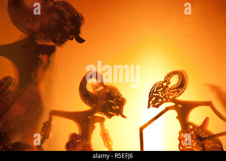 Shadow puppets, Kuala Lumpur, Malesia Foto Stock