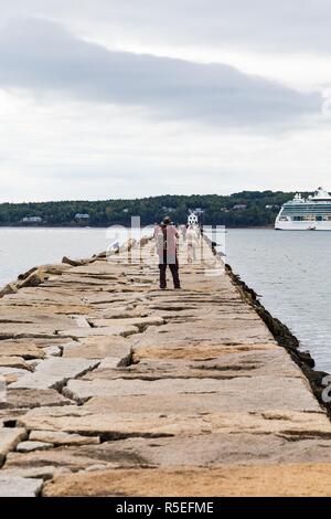 ROCKLAND, Maine - Settembre 20, 2015: Rockland, Maine, con una popolazione di 7,297. è una popolare destinazione turistica ed è un punto di partenza per il Foto Stock