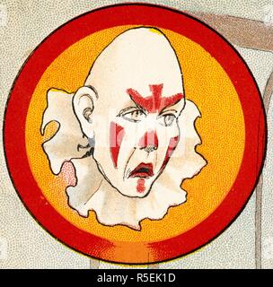 Una testa calva clown. . Il Circo libro. [Foto per bambini.]. G. Routledge & Sons: [Londra; litografato in Olanda, 1890.]. Fonte: 12807.s.62 pagina 6 dettaglio. Lingua: Inglese. Autore: ANON. Foto Stock