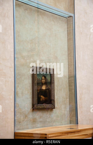 Francia, Parigi Louvre, Mona Lisa di Leonardo Da Vinci Foto Stock