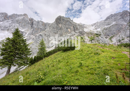 Vista parziale del sud del massiccio Dachstein,Stiria,Austria Foto Stock