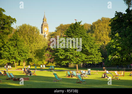 Big Ben & St James Park, London, England, Regno Unito Foto Stock