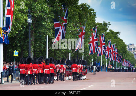 Regno Unito, Inghilterra, Londra, The Mall, Trooping del colore Foto Stock