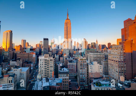 Stati Uniti d'America, Manhattan Midtown, Empire State Building Foto Stock