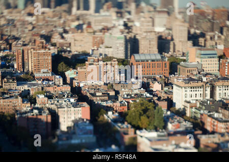 Greenwich village visto da Soho, Manhattan, New York City, Stati Uniti d'America Foto Stock