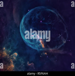 La Bolla nebulosa nella costellazione di Cassiopea. Foto Stock