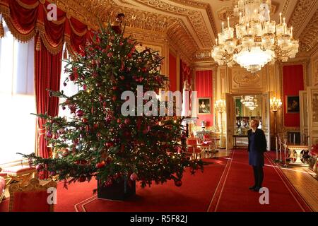 Inizia a guardare come il Natale al Castello di Windsor 2018 Foto Stock