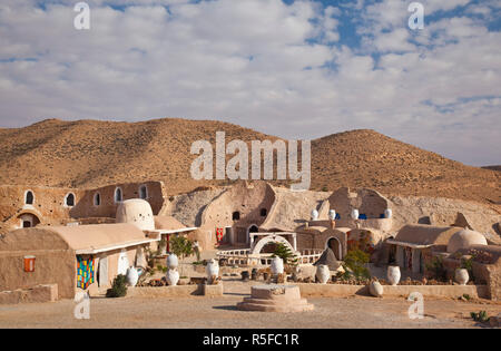 La Tunisia, Ksour Area, Matmata, Museo Diaramor, paesaggio Foto Stock