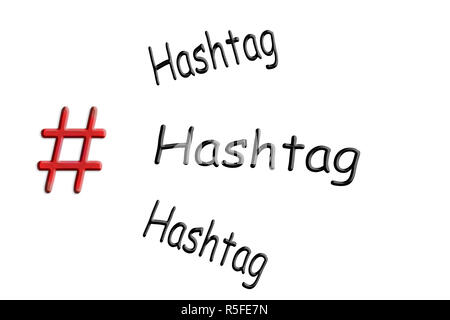 Internet e i social media tema hashtag # Foto Stock