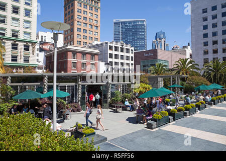Union Square, il centro cittadino di San Francisco, California, Stati Uniti d'America Foto Stock