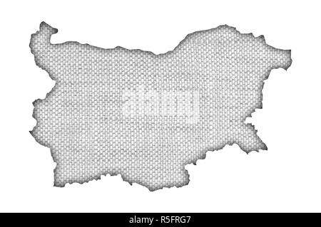 Mappa di Bulgaria sulla texturer Foto Stock