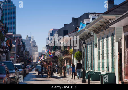 Stati Uniti d'America, Louisiana, New Orleans French Quarter, Bourbon Street Foto Stock