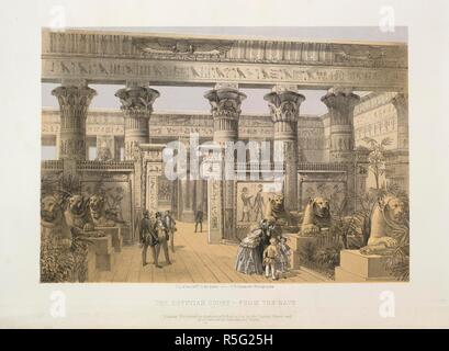 La Corte egiziana. Viste del Crystal Palace e il parco, Sydenham. Fr. Londra, 1854. La Corte egiziana- dalla navata. Immagine presa da vedute del Crystal Palace e il parco, Sydenham. Da disegni da eminenti artisti e fotografie di P. H. Delamotte. Con un titlepage e avvisi letterario da M. D. W. prima serie. Originariamente pubblicato/prodotto in Londra, 1854. . Fonte: 1266.k.26, piastra di v. Lingua: Inglese. Foto Stock