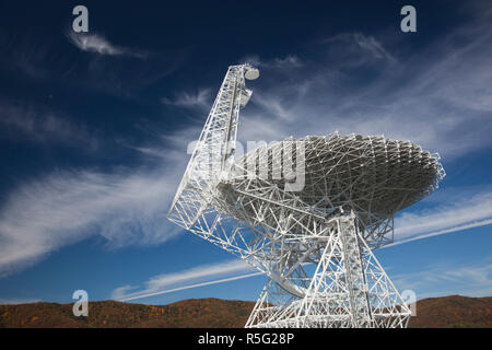 Stati Uniti d'America, West Virginia, Banca Verde, Radio Nazionale Osservatorio astronomico, Robert C. Byrd Green Bank Telescope (GBT), il più grande del mondo completamente orientabile a radio telescope Foto Stock