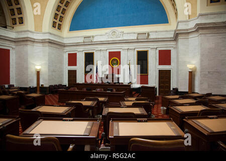 Stati Uniti d'America, West Virginia, Charleston, West Virginia State Capitol, il Senato dello Stato camera legislativa Foto Stock