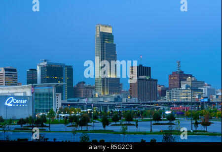 Stati Uniti d'America, Nebraska, Omaha, Skyline Foto Stock