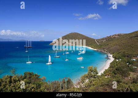 Caraibi, Isole Vergini Britanniche, Jost Van Dyke, Baia Bianca Foto Stock